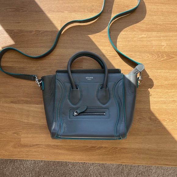 Celine Nano Luggage Tote Leather Handbag Made in Italy - Picture 1 of 15